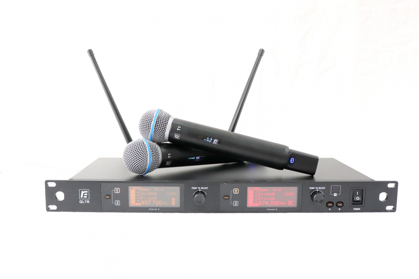 RFIntell QL7R/T1-A 651,800-683,400 МГц 2-канальная радиосистема с 2-мя ручными микрофонами в Муроме